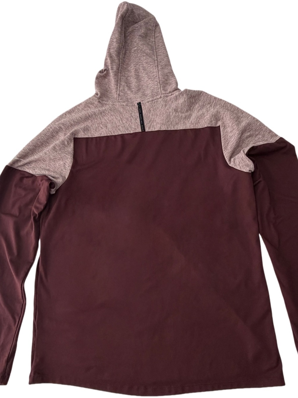 Nike Running Division Men's Hoodie Long Sleeve Maroon Gray Chevron Medium